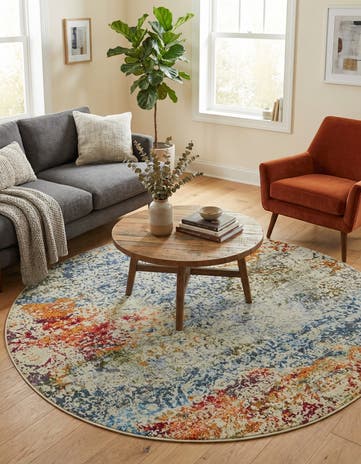 Cream Santiago Round Rug