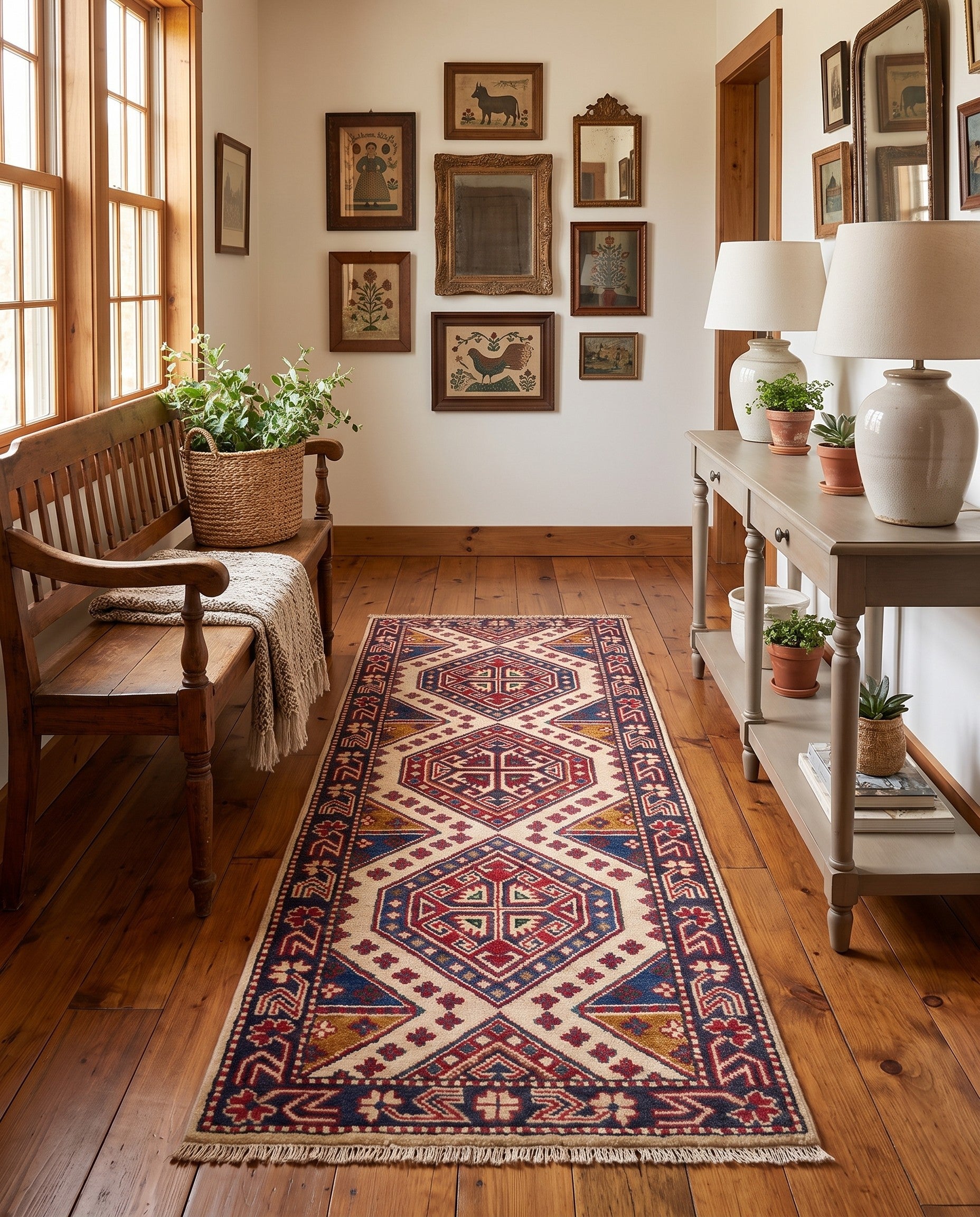 2' 2 x 5' 9 Hand Knotted Kazak Runner Rug