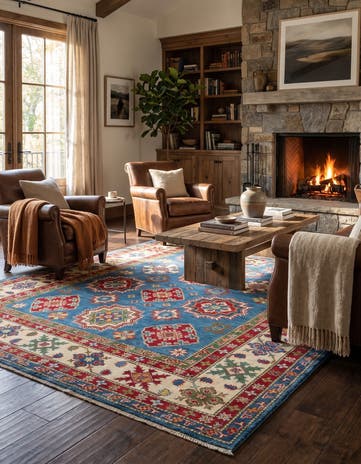 6' 8 x 9' 10 Hand Knotted Kazak Rug