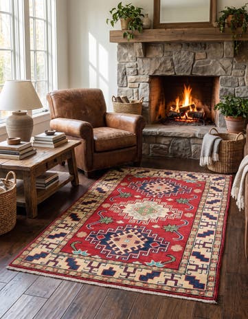 2' 8 x 4' 2 Hand Knotted Kazak Rug