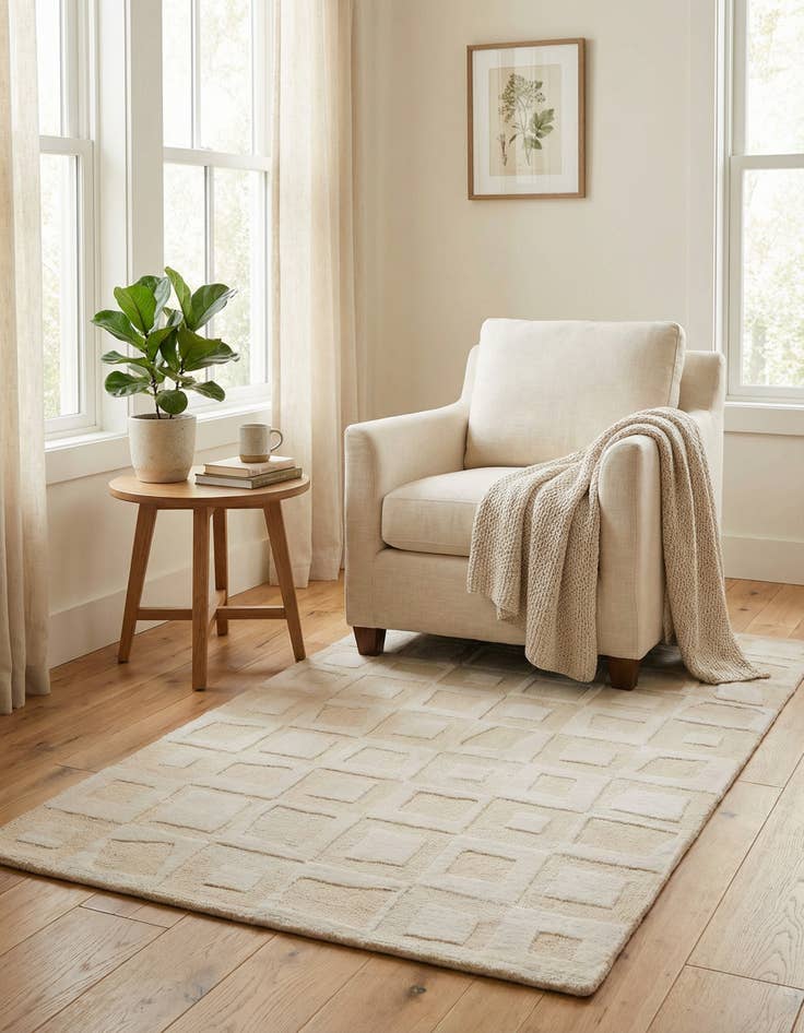 Detail image of 2' 9 x 5' Hand Knotted Darya Wool Rug