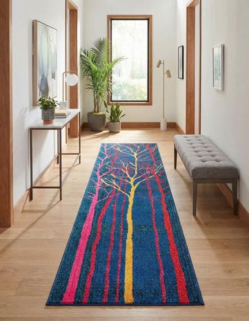 2' 7 x 10' Washable Hyacinth Runner Rug