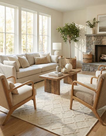 Vanilla Bean Hand Knotted Jill Zarin Dorset Square Rug