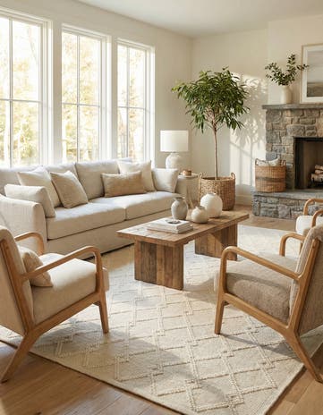 Vanilla Bean Hand Knotted Jill Zarin Dorset Square Rug