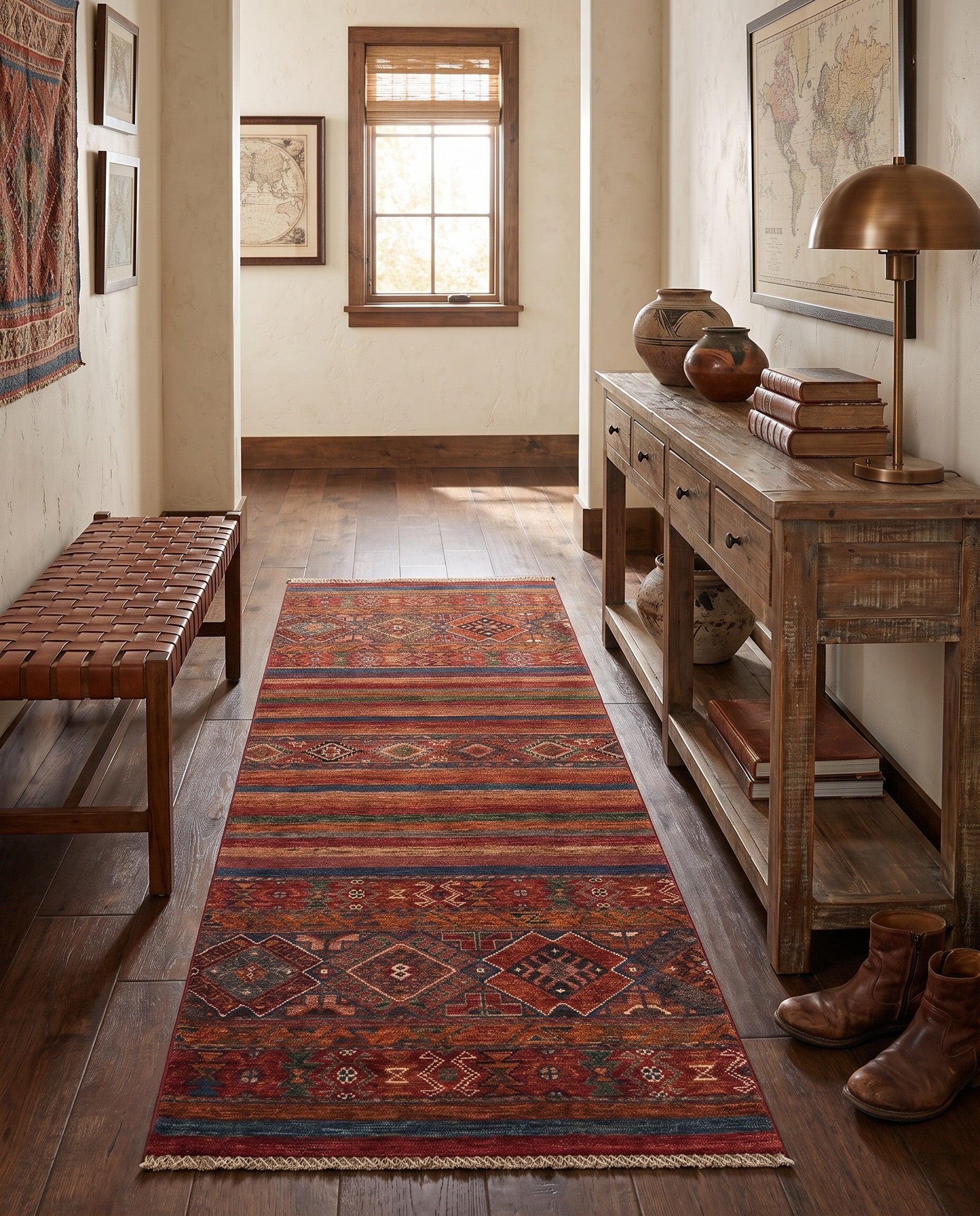 2' 6 x 6' 9 Hand Knotted Kazak Runner Rug