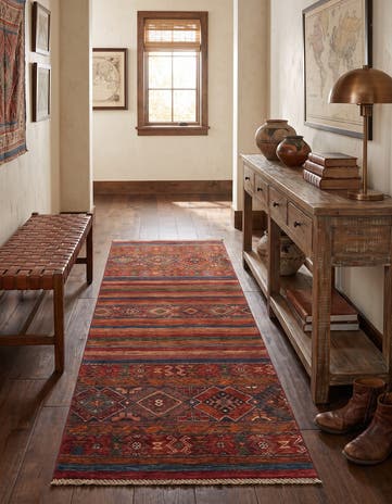 2' 6 x 6' 9 Hand Knotted Kazak Runner Rug