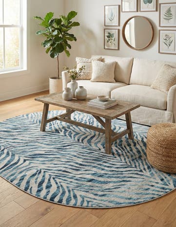 Blue Finsbury Oval Rug