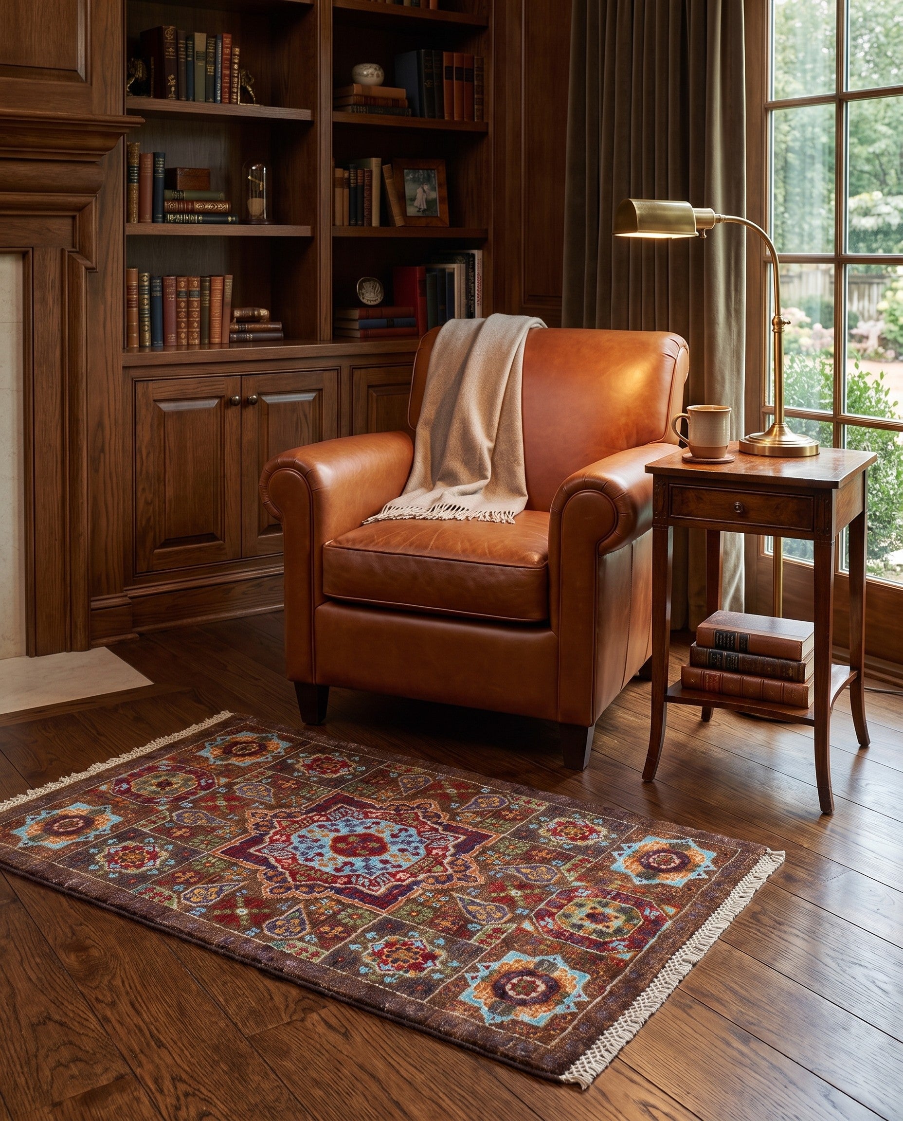 2' x 3' Hand Knotted Mamluk Ziegler Rug