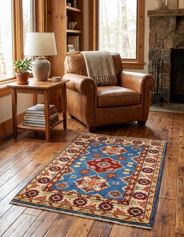 2' x 3' 1 Hand Knotted Kazak Rug