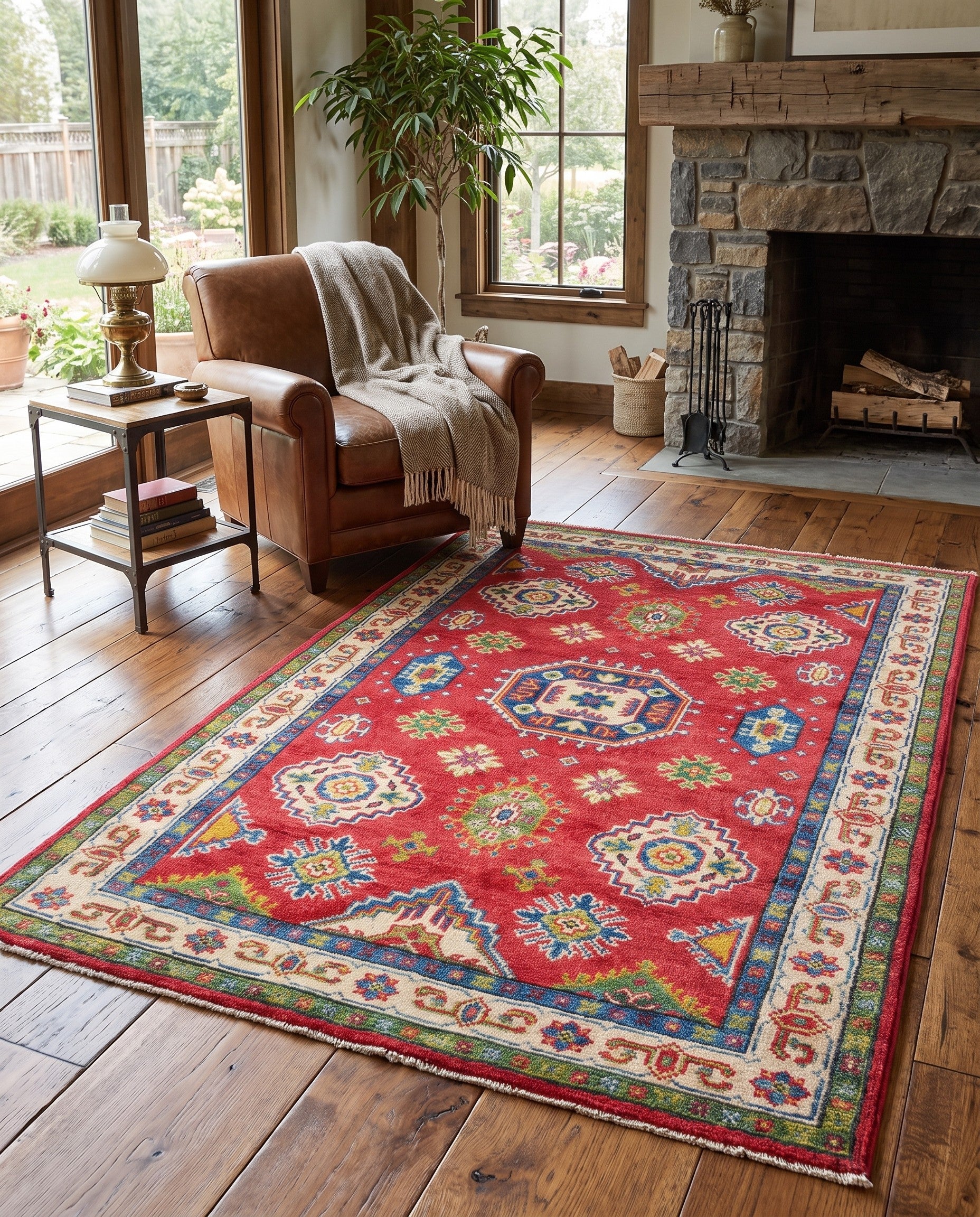 3' 2 x 5' Hand Knotted Kazak Rug