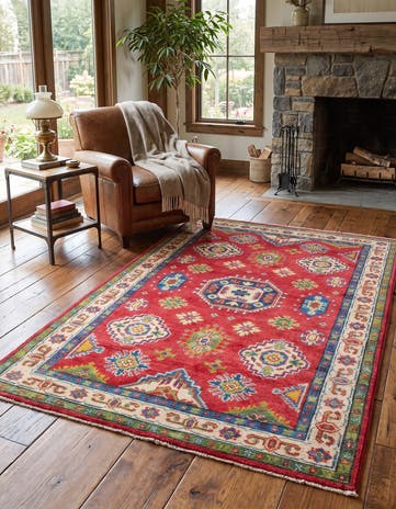3' 2 x 5' Hand Knotted Kazak Rug
