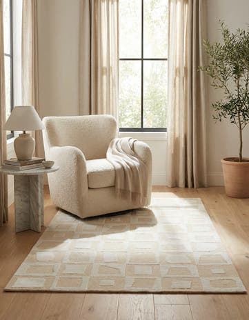 3' x 4' 11 Hand Knotted Darya Wool Rug