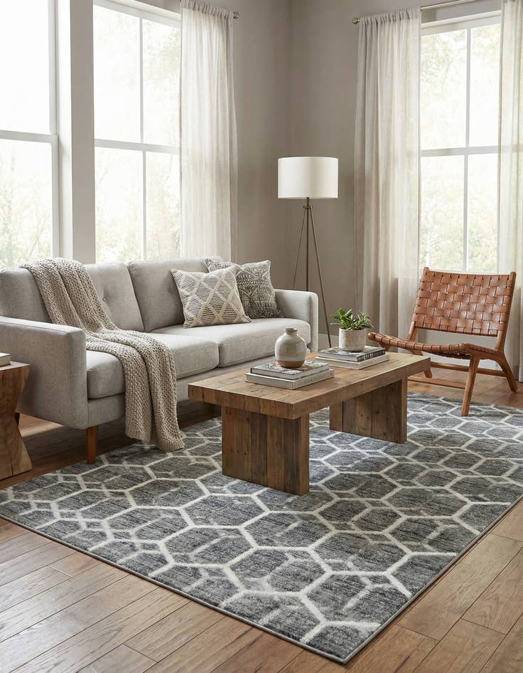 Detail image of 5' x 8' Lattice Trellis Rug