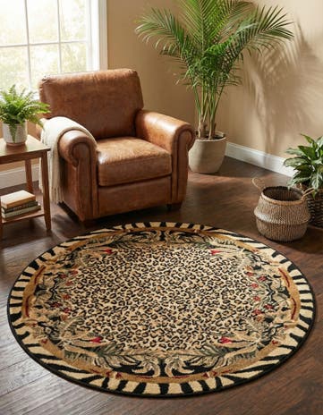 4' x 4' Safari Round Rug