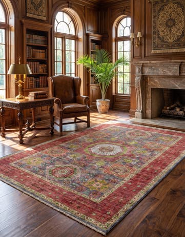 6' 6 x 9' 9 Hand Knotted Mamluk Ziegler Rug