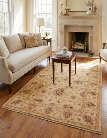 4' x 6' Hand Knotted Peshawar Ziegler Rug