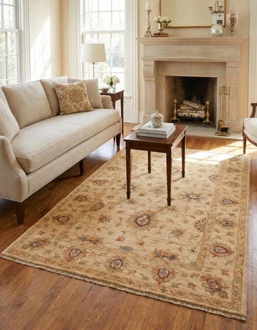 4' x 6' Hand Knotted Peshawar Ziegler Rug