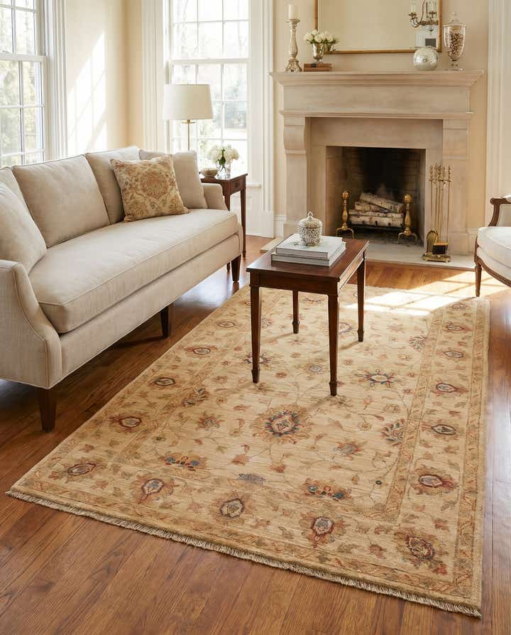 4' x 6' Hand Knotted Peshawar Ziegler Rug