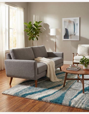 Teal Soft Touch Shag Rug