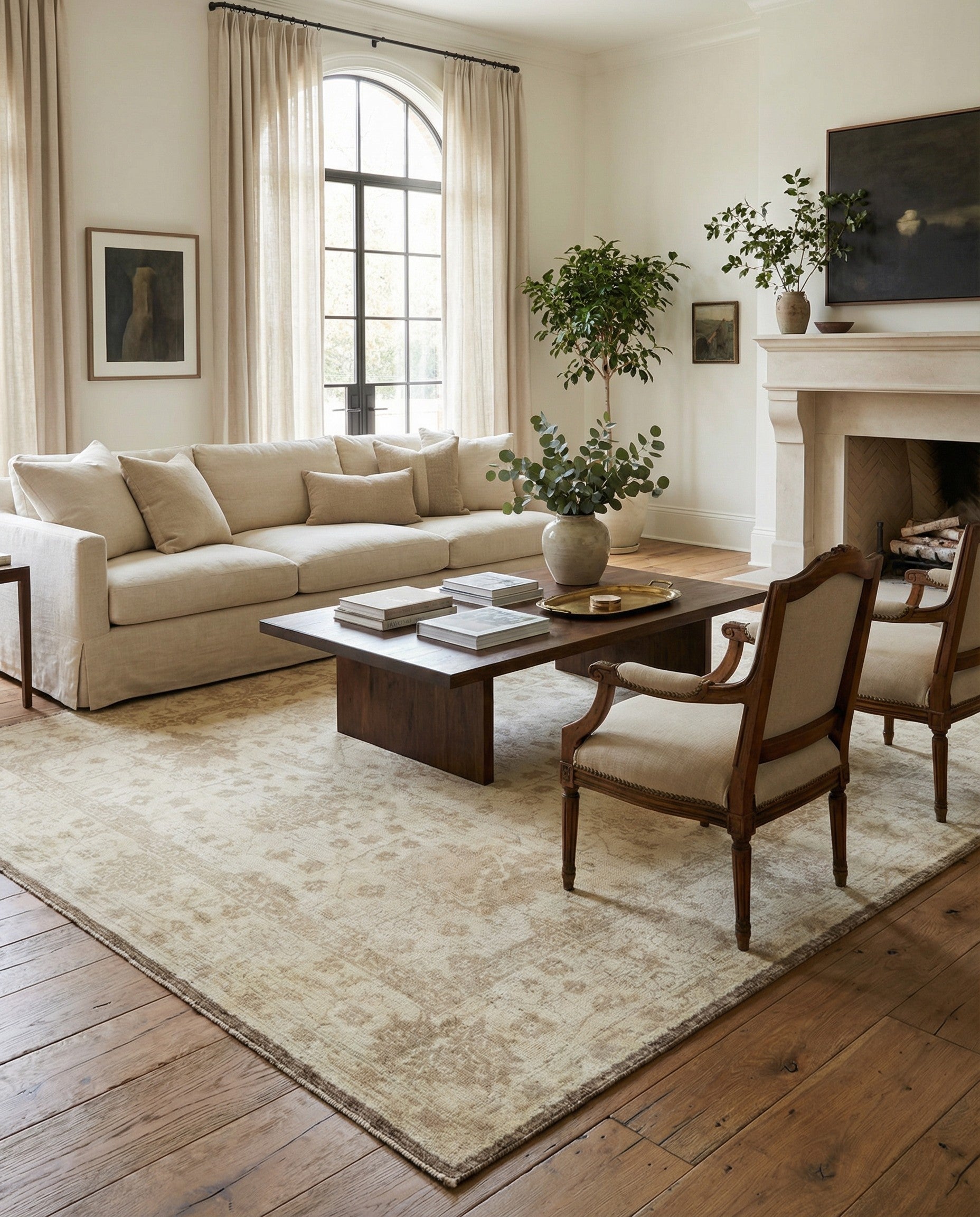 8' 6 x 10' 1 Hand Knotted Oushak Wool Rug