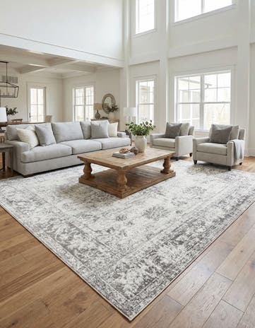 Gray Monte Carlo Square Rug