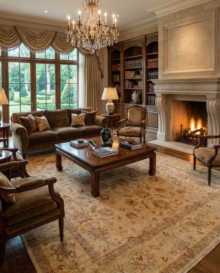 13' 9 x 17' 8 Hand Knotted Farahan Wool Rug