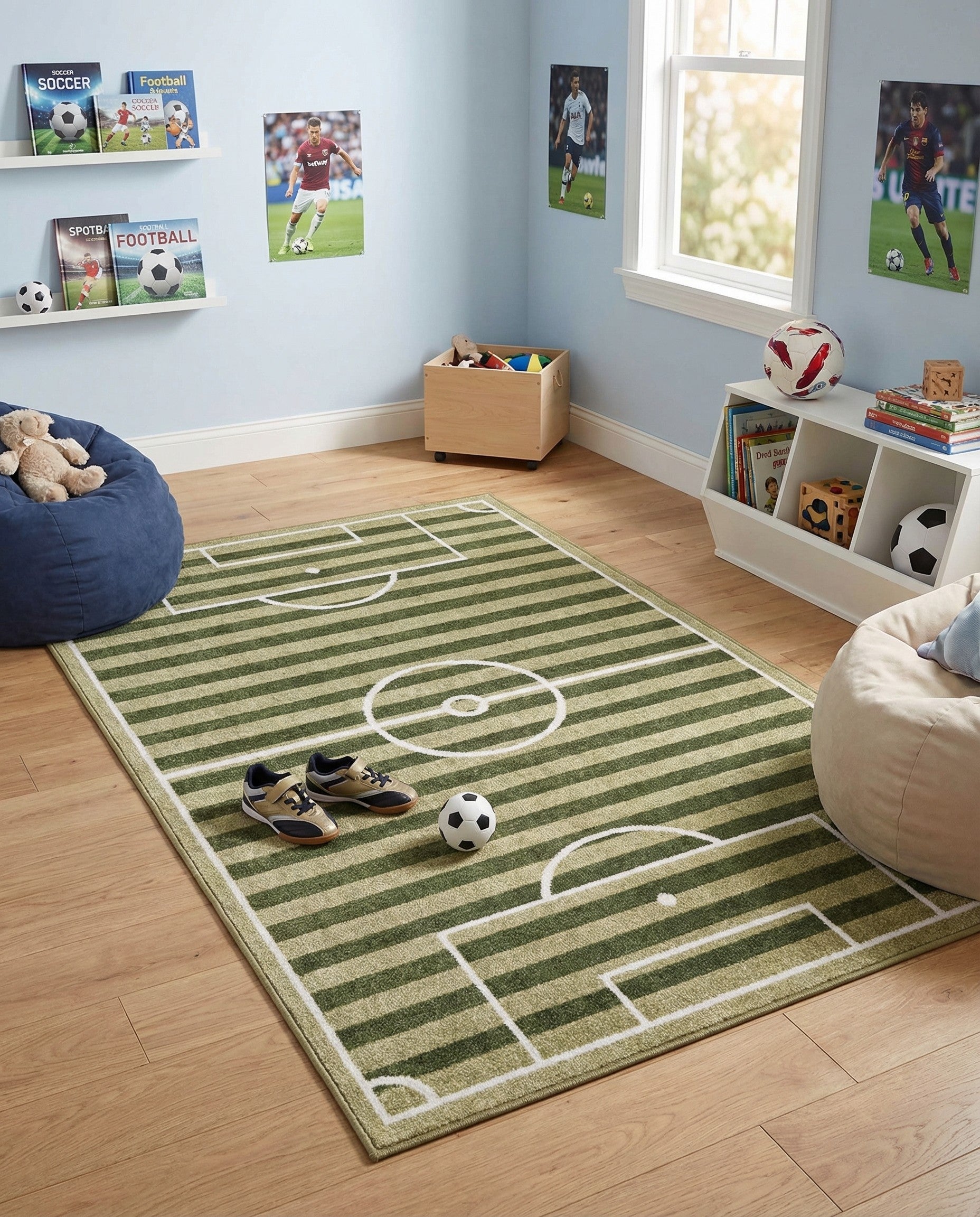3' 3 x 5' 3 Sports Washable Rug
