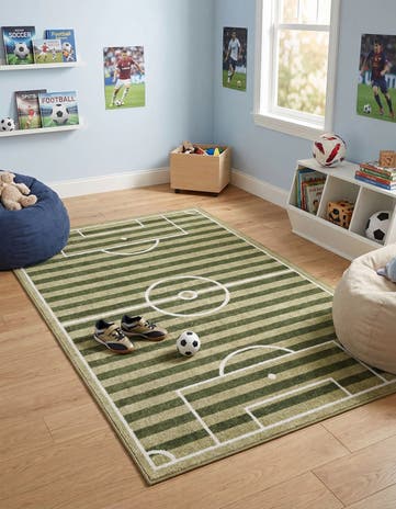 3' 3 x 5' 3 Sports Washable Rug