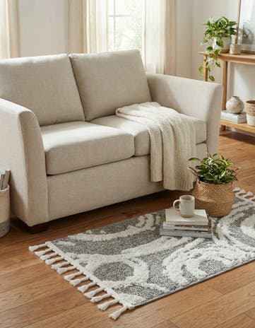 Gray Boho Rug