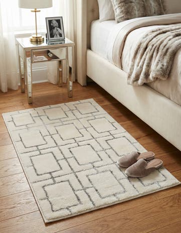 White Silver Marilyn Monroe™ Glam Deco Rug