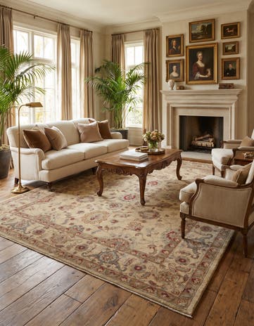 7' 11 x 10' 5 Hand Knotted Ziegler Rug