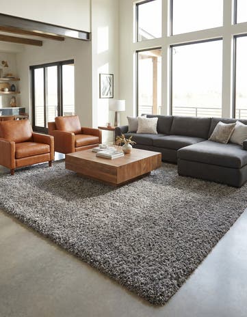 12' x 15' 7 Solid Shag Rug