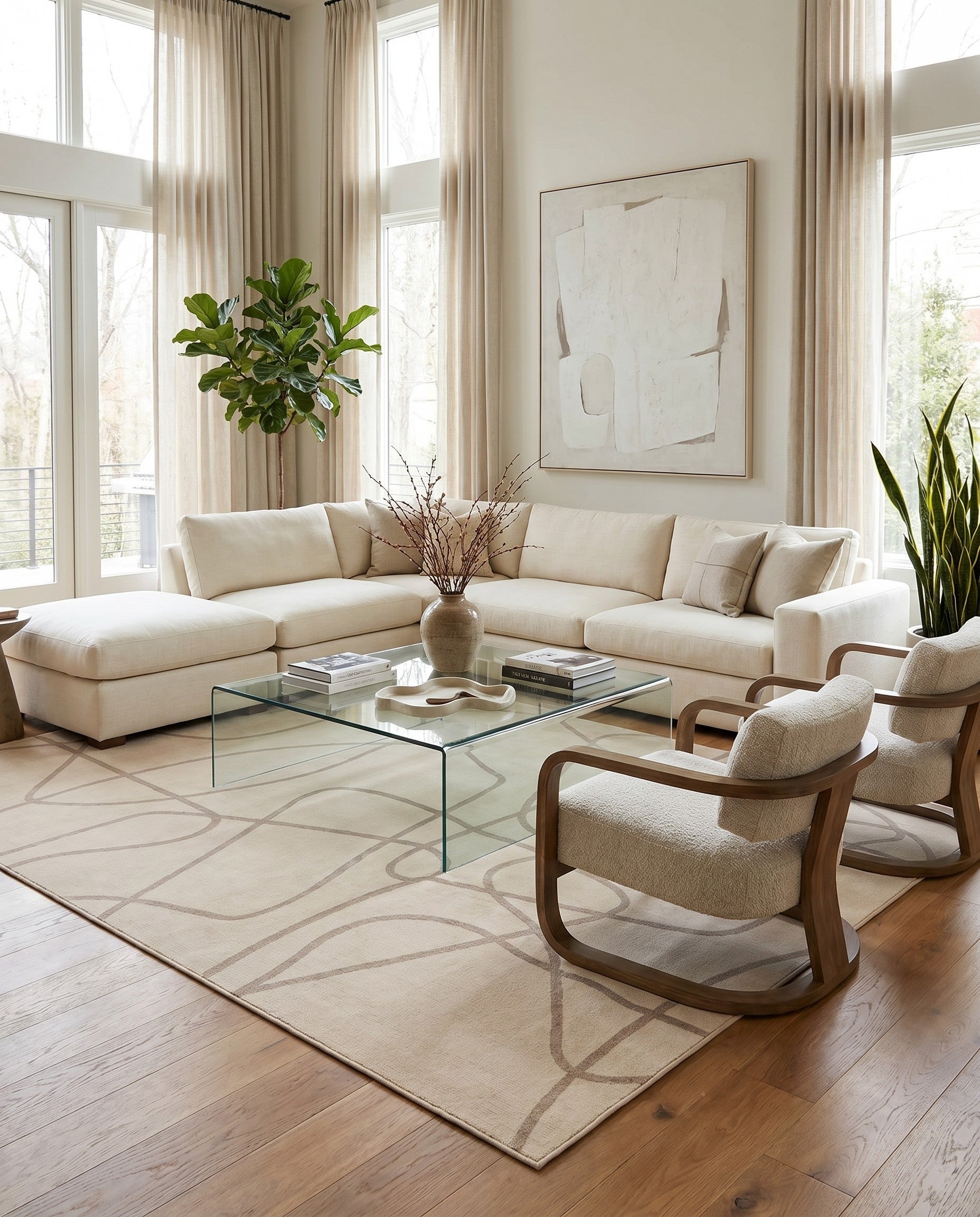 Ivory Contour Rug