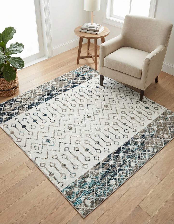 5' 3 x 5' 3 Moroccan Trellis Square...