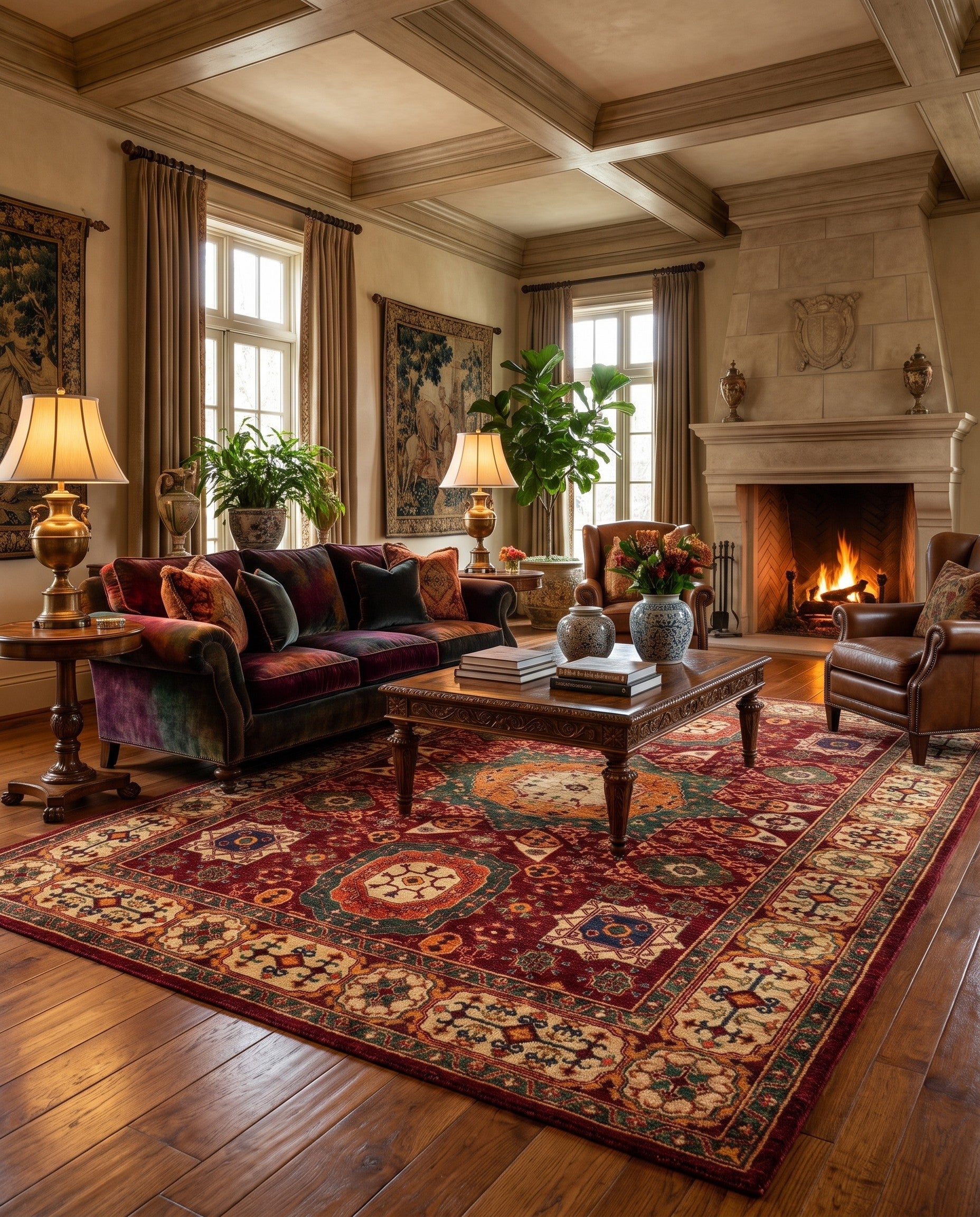 6' 3 x 8' 3 Hand Knotted Mamluk Ziegler Rug