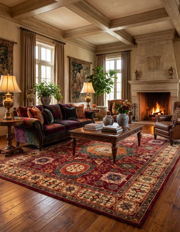 6' 3 x 8' 3 Hand Knotted Mamluk Ziegler Rug