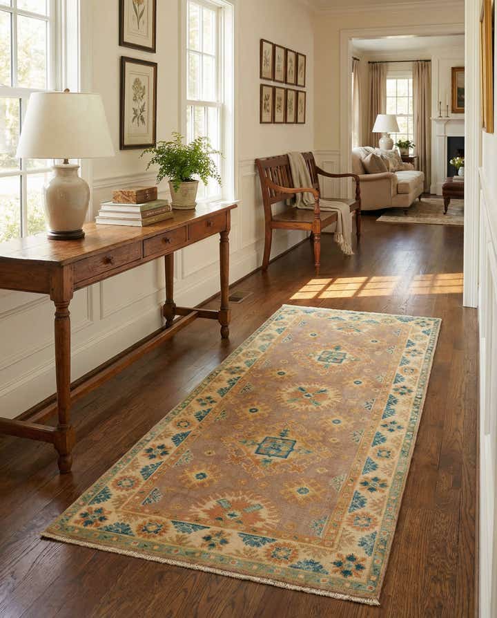 2' 7 x 5' 9 Hand Knotted Oushak Wool Runner Rug