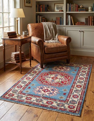 2' 9 x 4' Hand Knotted Kazak Rug