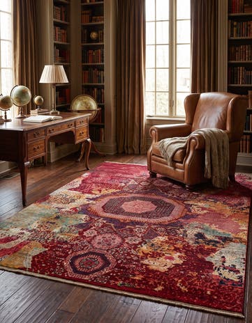 8' 3 x 9' 3 Hand Knotted Mamluk Ziegler Rug