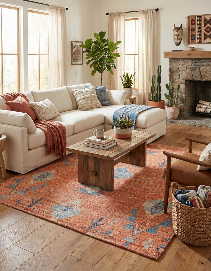 Detail image of 7' 10 x 10' Hand Woven Chenille Jute Rug