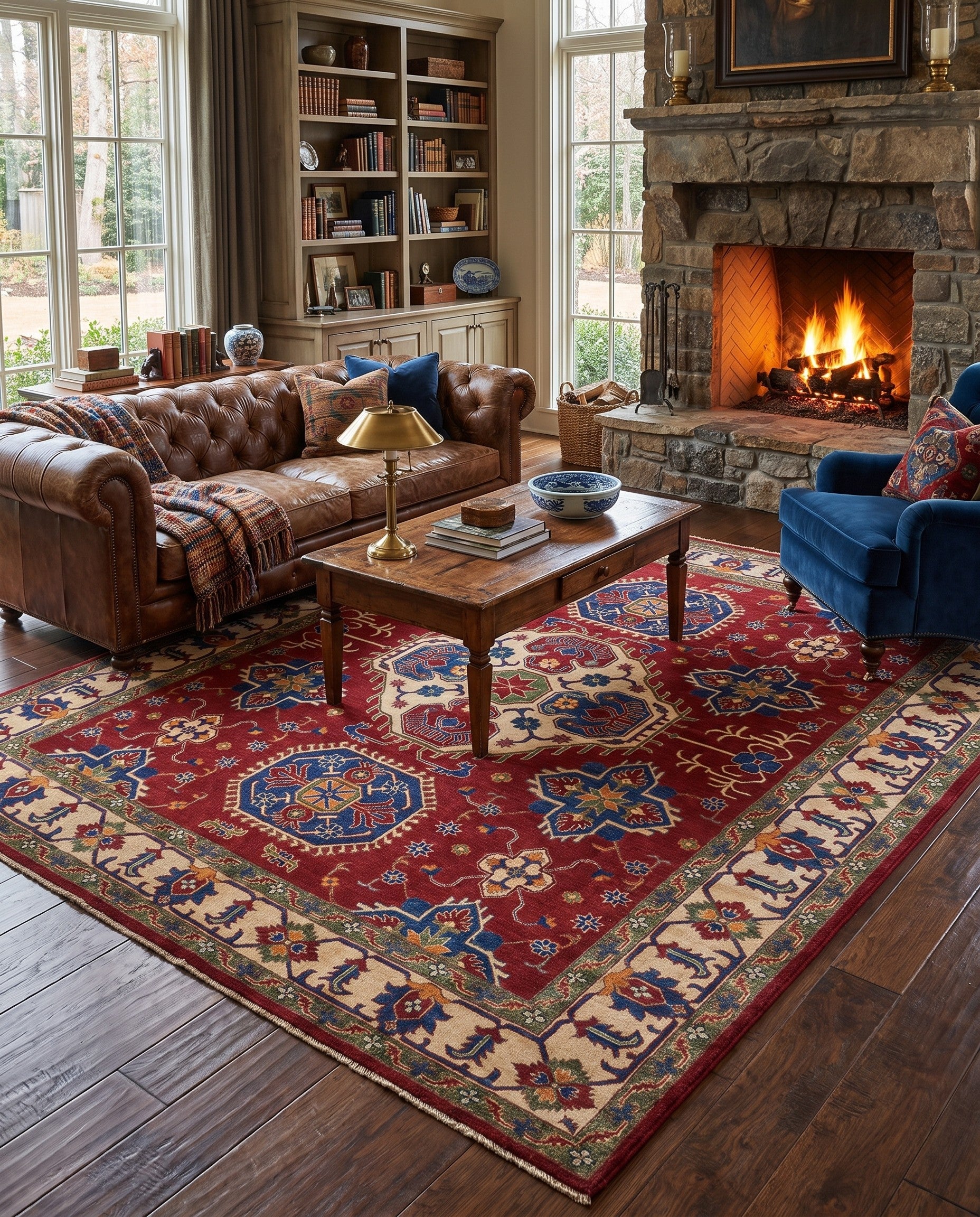 8' 2 x 9' 7 Hand Knotted Kazak Rug