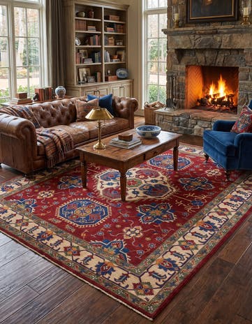 8' 2 x 9' 7 Hand Knotted Kazak Rug