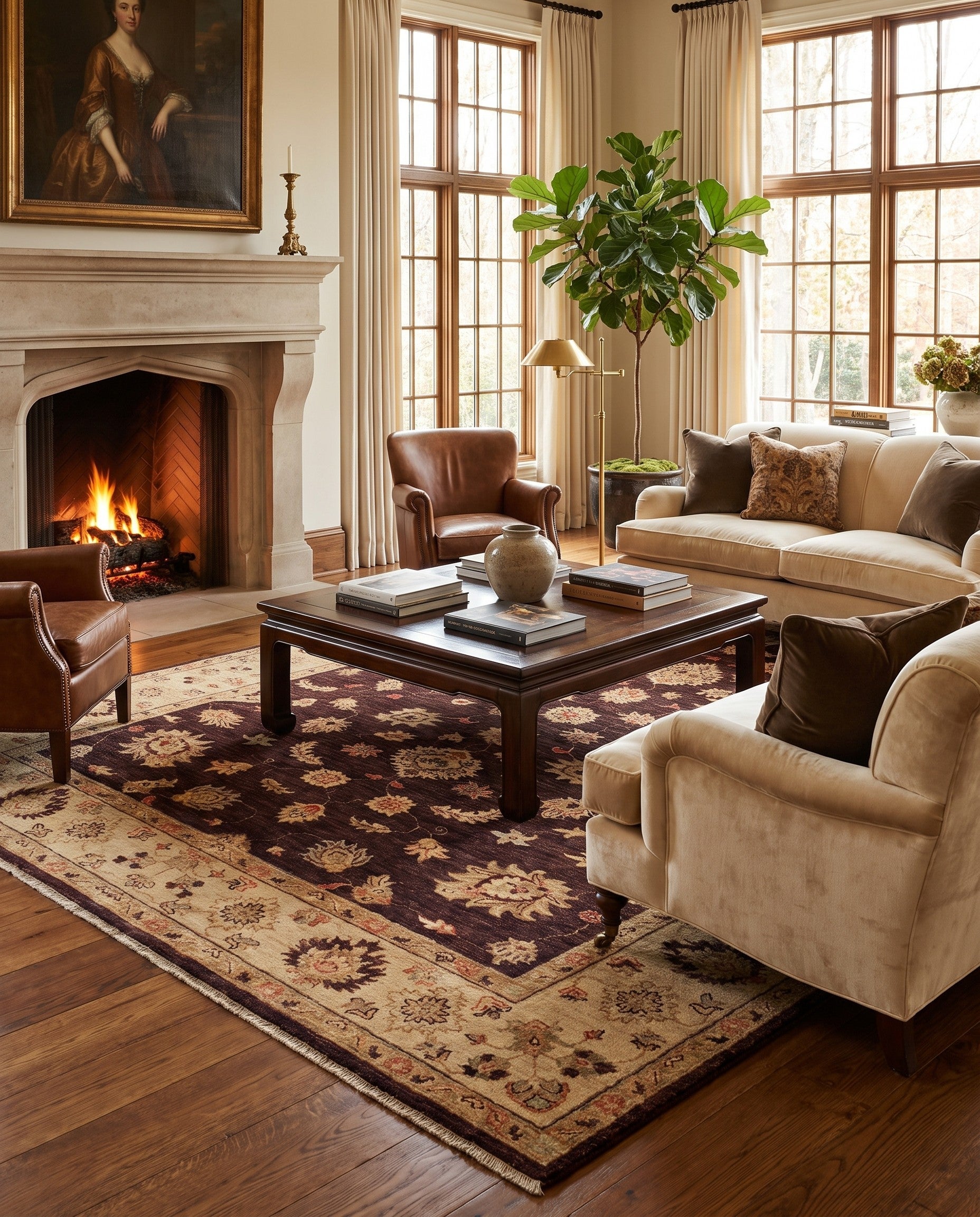 6' 6 x 9' 3 Hand Knotted Ziegler Rug