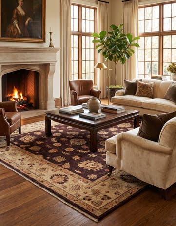 6' 6 x 9' 3 Hand Knotted Ziegler Rug