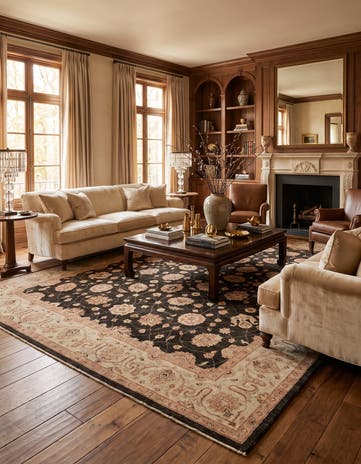 8' 2 x 9' 10 Hand Knotted Pershawar Ziegler Rug