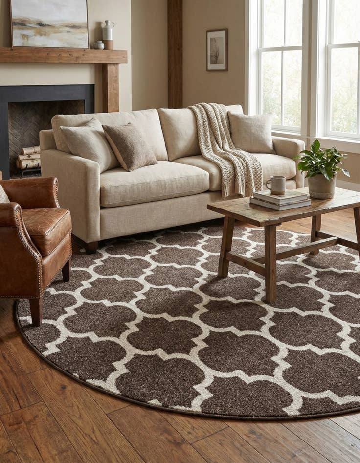 Detail image of 6' x 6' Lattice Round Rug