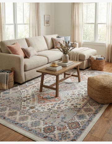Ivory Kamala Washable Rug