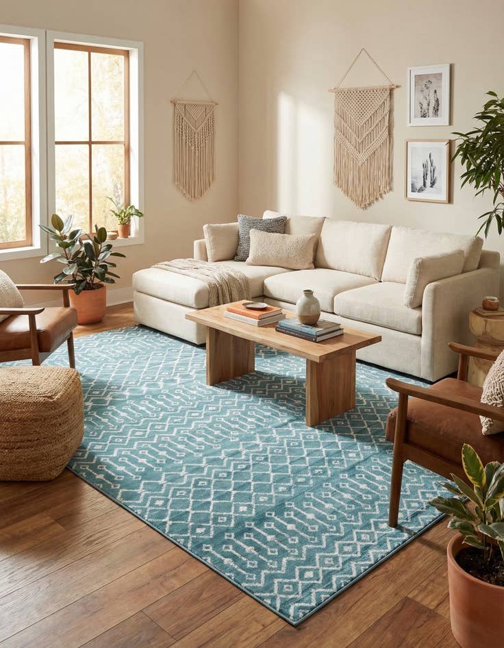 Detail image of 9' x 12' Kasbah Trellis Rug