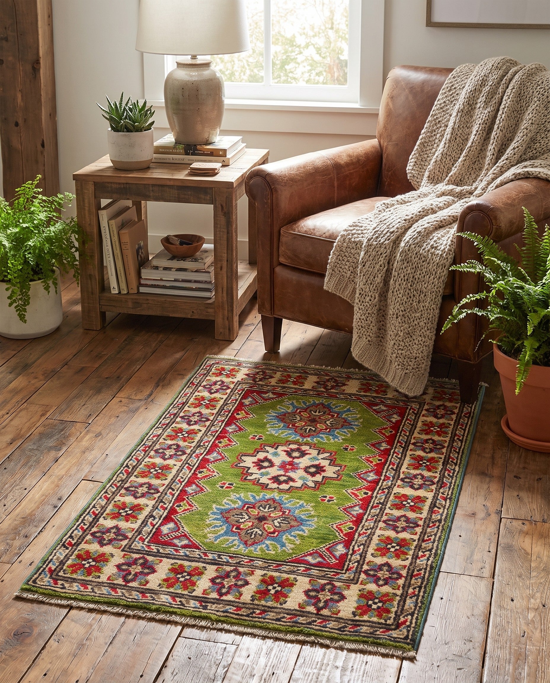 2' x 3' Hand Knotted Kazak Rug