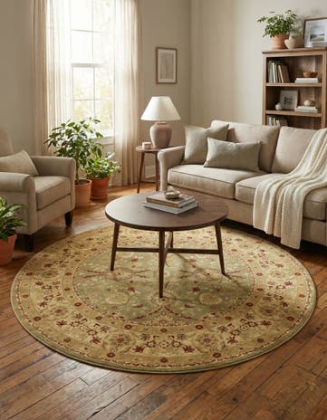 Light Green Chelsea Round Rug